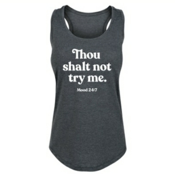 Tops - Racerback Tank Sassy Tees Heather Gray activewear